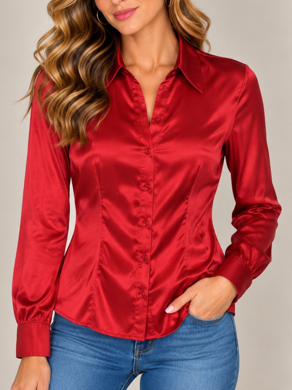 Guess by Marciano Red Blouse